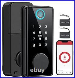 Keyless Entry Door Lock for Front Door Fingerprint Biometric Bluetooth Deadbolt