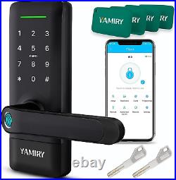 Keyless Entry KeypadSmart Front Door Lock with Handle Fingerprint Biometric Auto