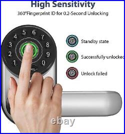 NGTeco Smart Door Lock Biometric Fingerprint Door Lock with Bluetooth WiFi &