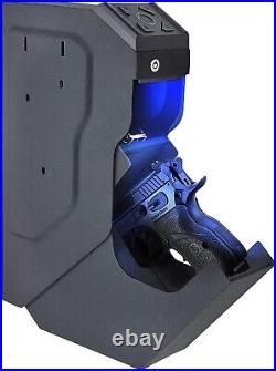 Nightstand Gun Safe Quick Access Handgun Safe with Biometric Fingerprint Lock