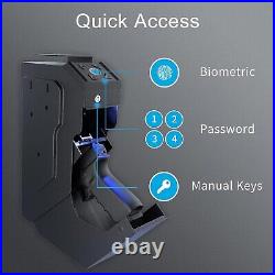 Nightstand Gun Safe Quick Access Handgun Safe with Biometric Fingerprint Lock