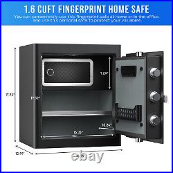 RPNB Deluxe Home Safe and Lock Box, Smart Touch Screen Biometric Fingerprint
