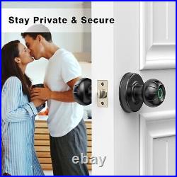 SOOWAY Smart Door Knob Fingerprint Door Lock Quick Access Biometric Doorknob
