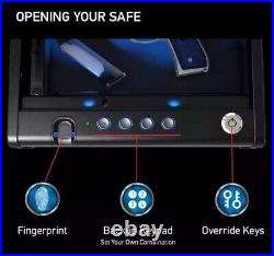 SentrySafe Biometric Gun Safe for 1 Pistol with Fingerprint Lock & Interior Lights