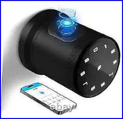 Smart Biometric Door Knob, Fingerprint Door Lock with Voice Function, Aluminum