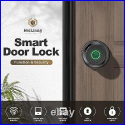 Smart Door Knob, Fingerprint Door Lock Smart Lock Biometric Black&Fingerprint