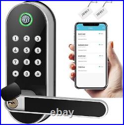 Smart Door Lock Biometric Fingerprint & Passcode Entry Satin Nickel Finish