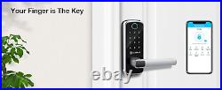 Smart Door Lock Keyless Entry Door Lock with Finger-print Sensor Keypad Handle