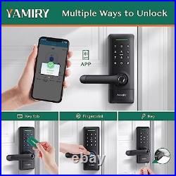 Smart Door Lock, Smart Door Handle, Biometric Fingerprint Door Lock, Black