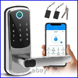 Smart Door Lock With Handle Biometric Fingerprint Digital Keypad Keyless Entry