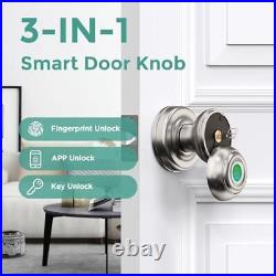 Smart Door knob, Fingerprint Smart Lock, Biometric Door knob with App