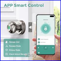 Smart Door knob, Fingerprint Smart Lock, Biometric Door knob with App