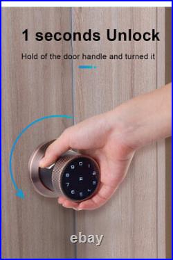 Smart Fingerprint Biometric Door Lock Phone App 5 Ways Unlock Entry Touch Screen