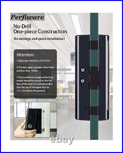 Smart Glass Door Locks, Perfiware Biometric Fingerprint 5in1 Glass Gate Locks