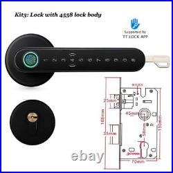 Smart Home Door Lock Biometric Fingerprint Lock Bluetooth Electric Handle Lock