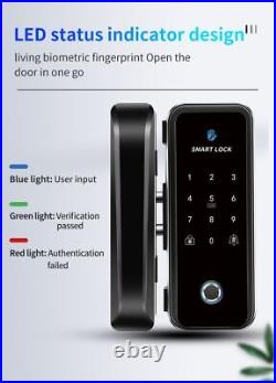 Smart Lock Fingerprint Bluetooth No-Wiring Frameless Glass Sliding Door Sensor