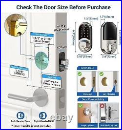 Smart Lock, Fingerprint Door Lock, 7-in-1 Keyless Entry Door Lock Satin Nickel