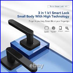 Tenon K1 Fingerprint Smart Door Lock with Handle, Biometric Fingerprint Deadbolt