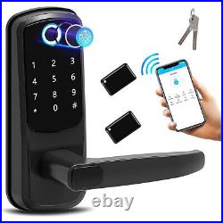 WiFi Smart Door Lock Biometric Fingerprint Touch Password Card Key APP Unlock